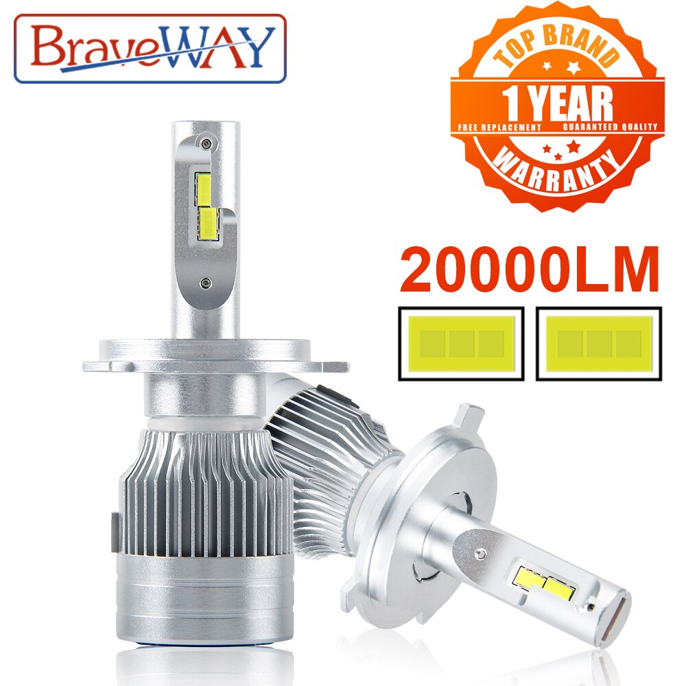 BraveWay 20000LM H7 LED ڵ  H1 H4 H8 H9 H11 HB..